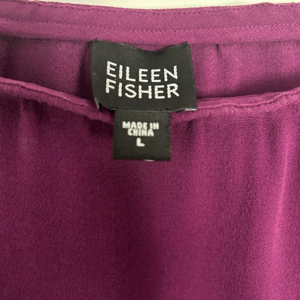 Eileen Fisher Purple Midi Asymmetrical A-Line Skirt - Picture 3 of 7